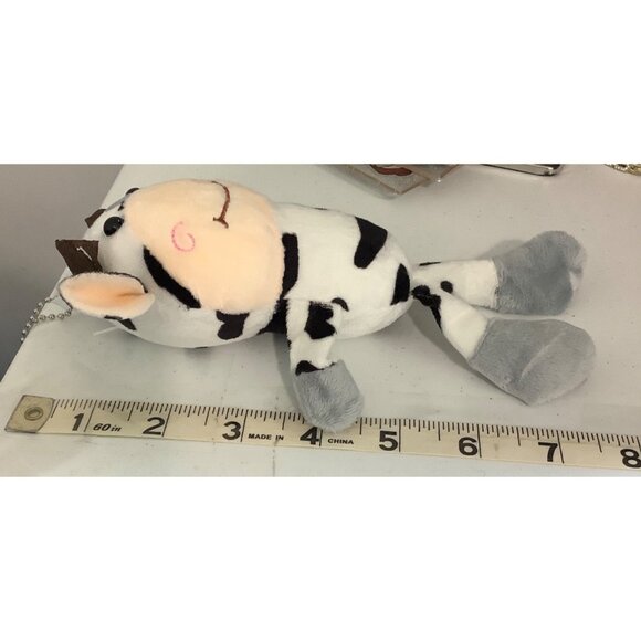 Cow Panda Monkey Plush Toys Keychain Soft Huggable 2.5"-7" Lot of 3 - Picture 8 of 8